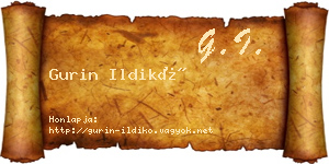 Gurin Ildikó névjegykártya